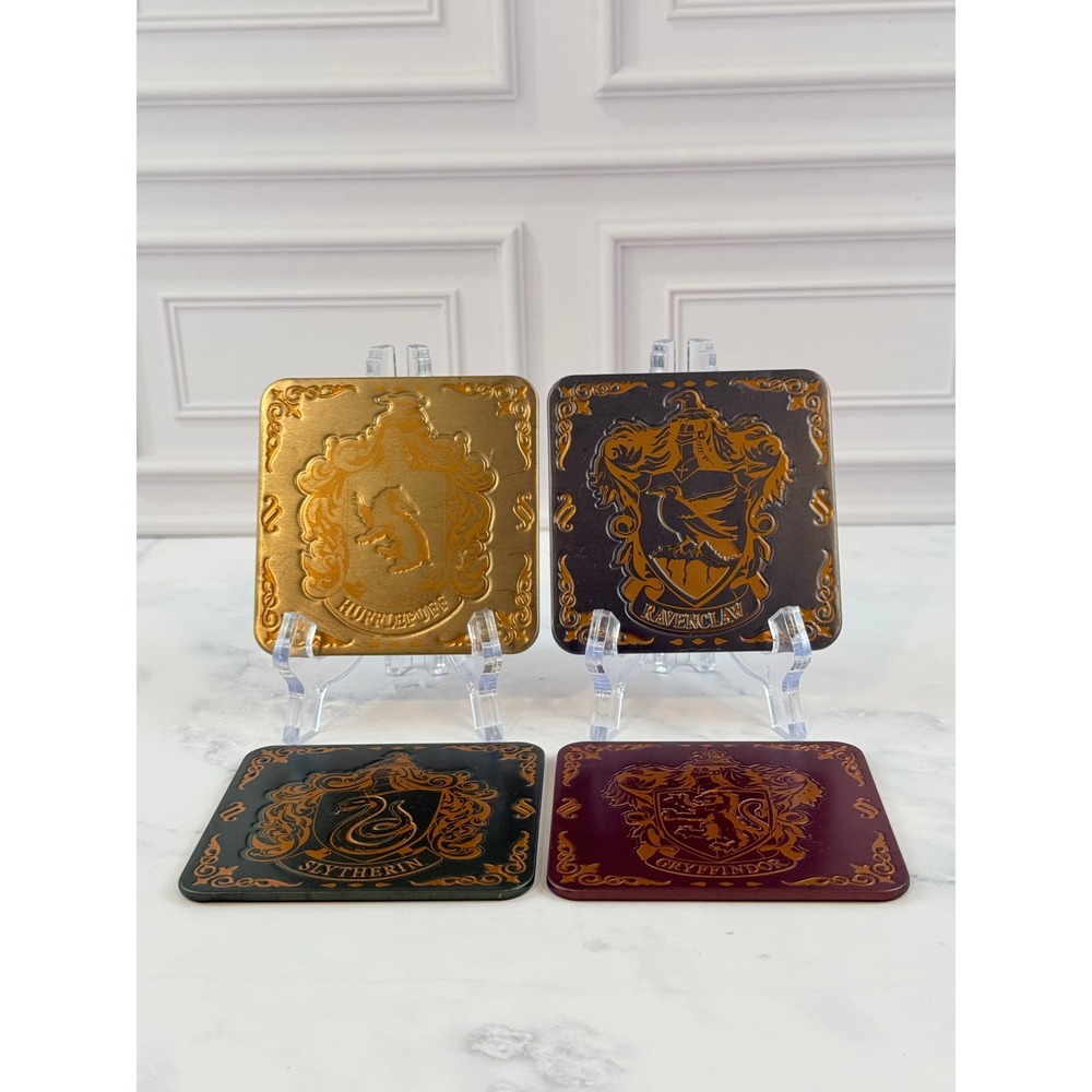 Paladone Set of 4 Harry Potter Metal House Coasters 3.5in Square